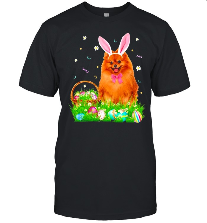 Pomeranian Easter Day Bunny Eggs Easter Costume shirt