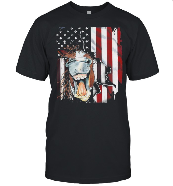 American Horse Face Flag Shirt