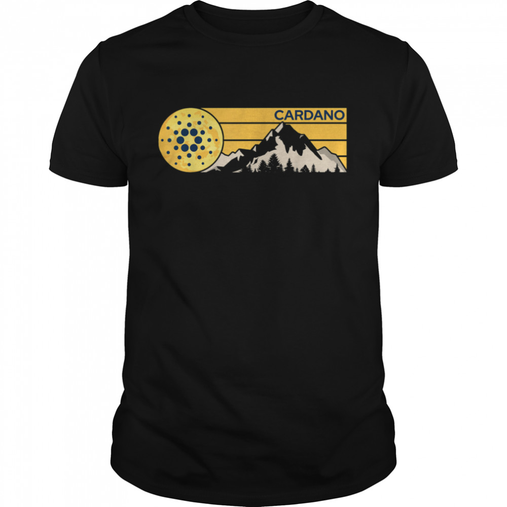 Cardano ADA Cryptocurrency Moon Mountain shirt