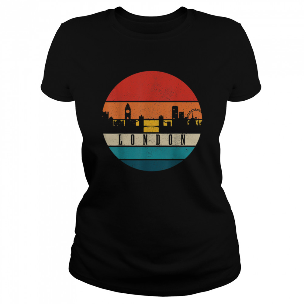 London Skyline UK Vintage United Kingdom England London shirt Classic Women's T-shirt
