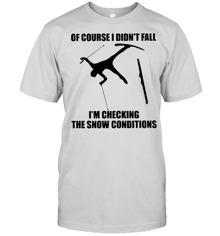 Of course I didnt fall Im checking the show conditions shirt