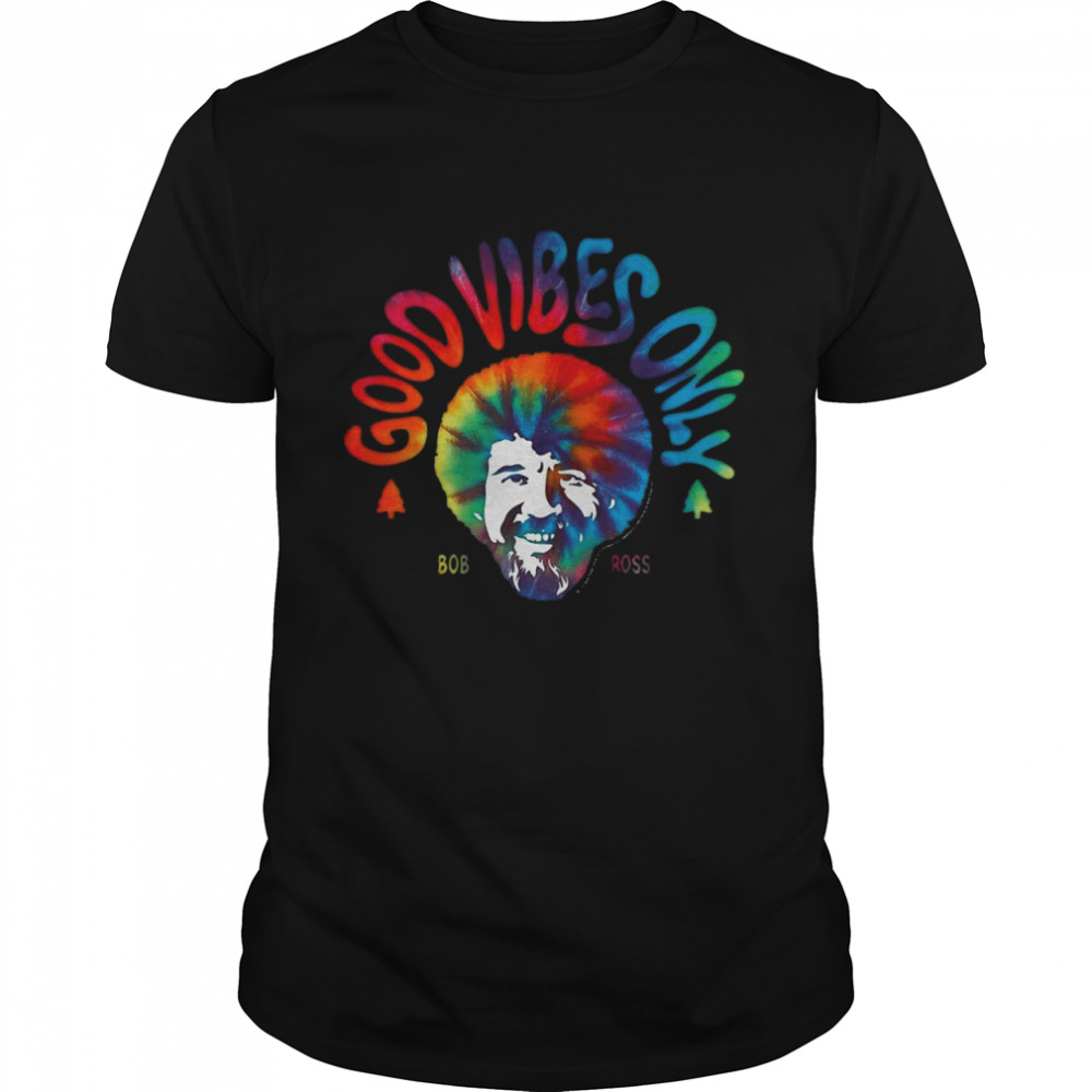 Bob Ross Good Vibes Only Official White T-shirt