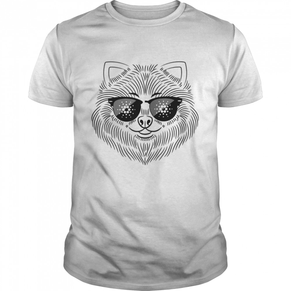 CardonaPomeranian Image Dog Wearing Sunglasses Shirt