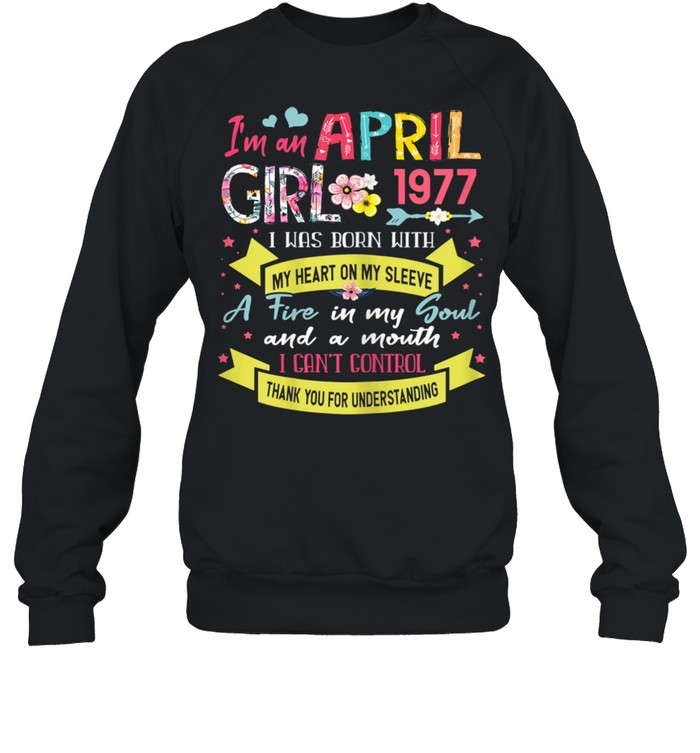 Awesome Since 1977 44th Birthday I'm A April Girl 1977  Unisex Sweatshirt