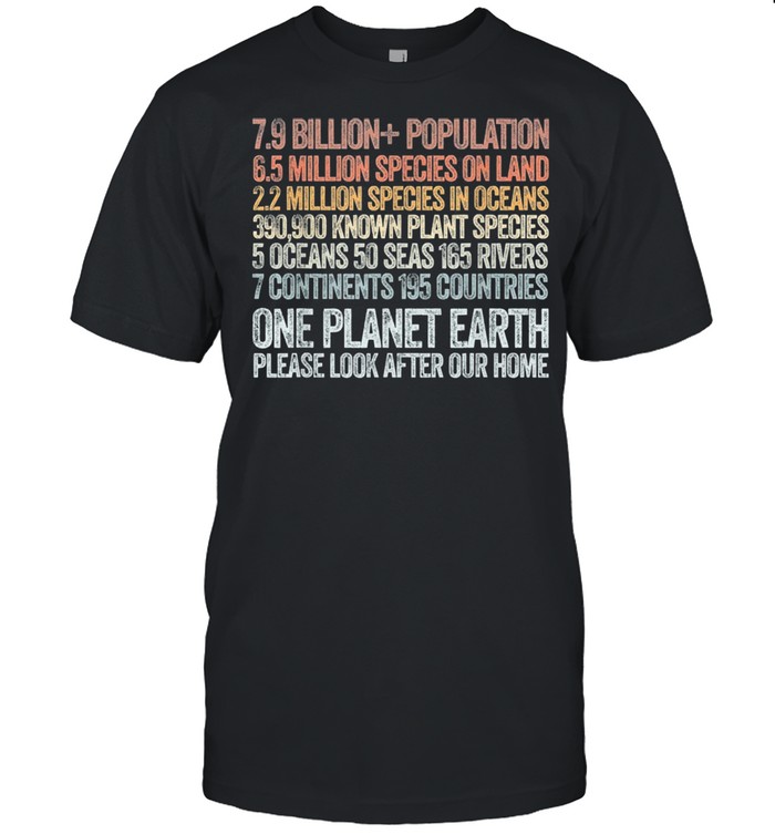 Earth day 2021 one planet earth look after it environmental shirt