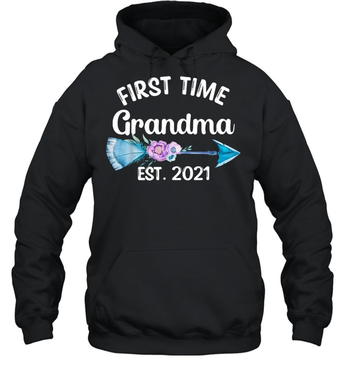 First Time Grandma Est 2021 Pregnancy Announcement Unisex shirt Unisex Hoodie