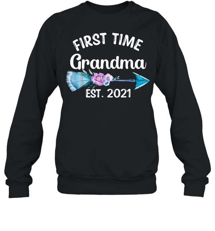 First Time Grandma Est 2021 Pregnancy Announcement Unisex shirt Unisex Sweatshirt