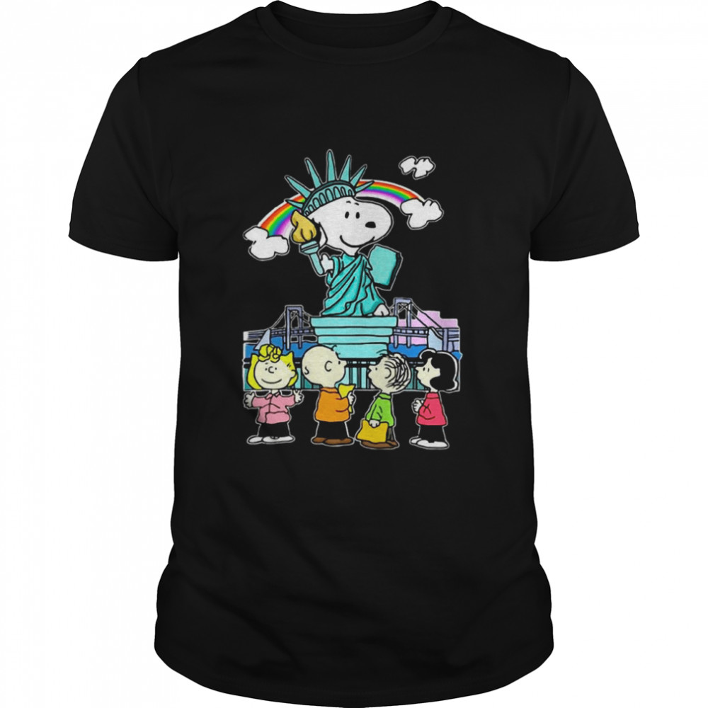 Snoopy And Friends Statue Of Liberty shirt