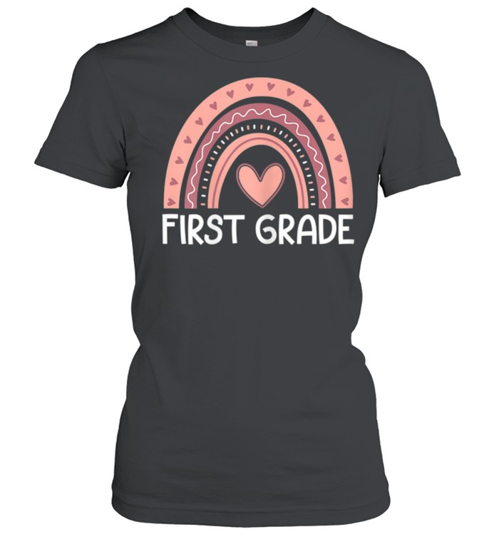 First Grade Rainbow Team Hello 1st Grade Rocks Squad Teacher shirt Classic Women's T-shirt