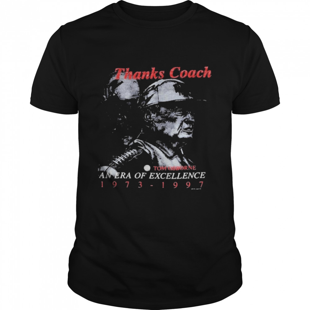 Nebraska huskers coach tom osborne era of shirt