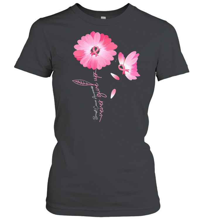 Daisy Flower Breast Cancer never give up shirt Classic Women's T-shirt