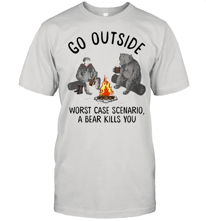 Camping Go outside worst case Scenario a Bear Kills You shirt Classic Men's T-shirt