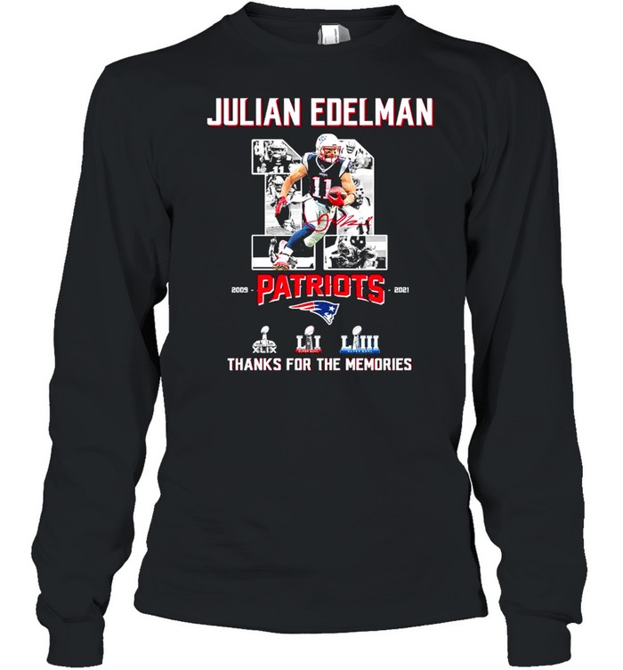 11 Julian Edelman Patriots Thanks For The Memories  Long Sleeved T-shirt
