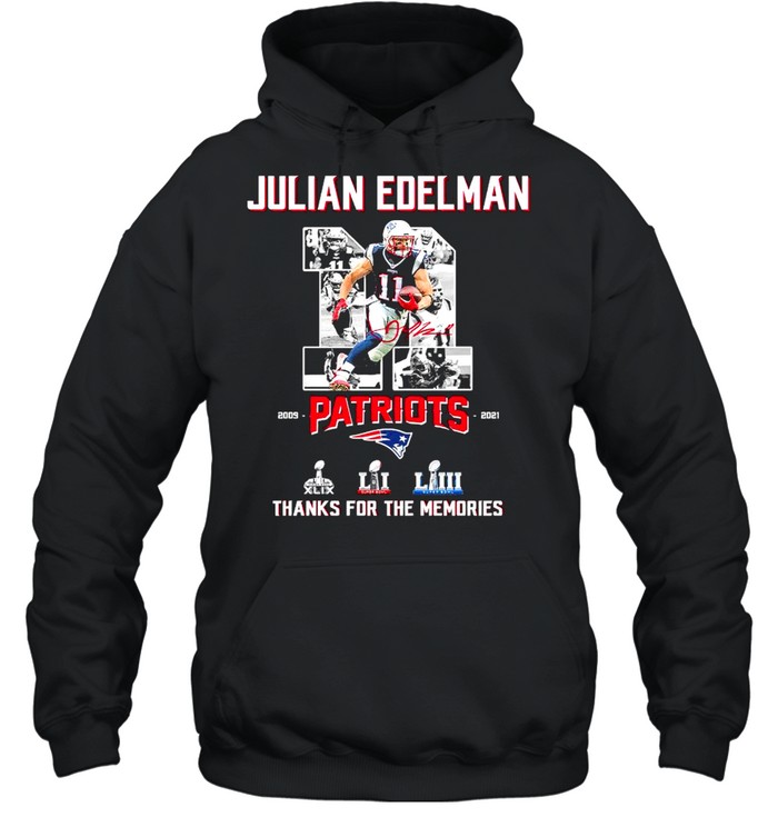 11 Julian Edelman Patriots Thanks For The Memories  Unisex Hoodie