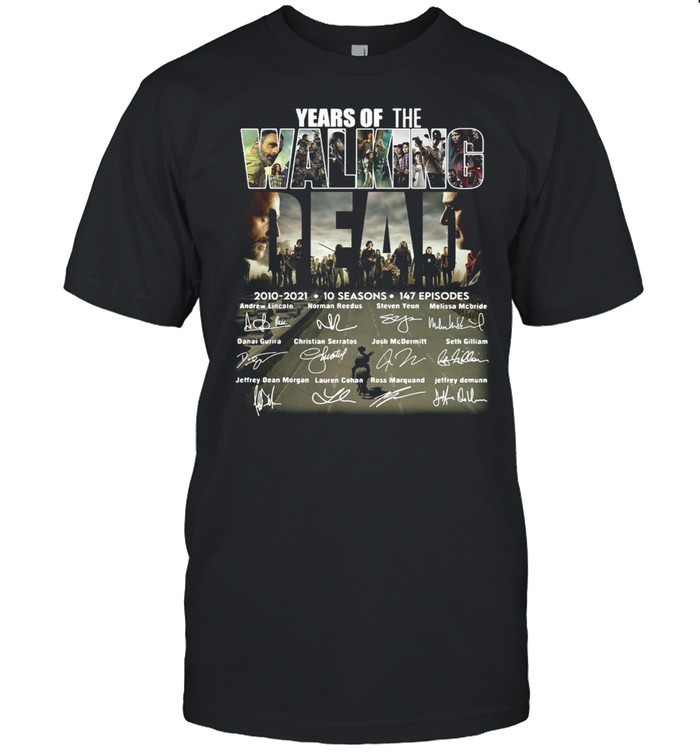 Years of the Walking Dead 2010 2021 10 seasons signatures shirt Classic Men's T-shirt