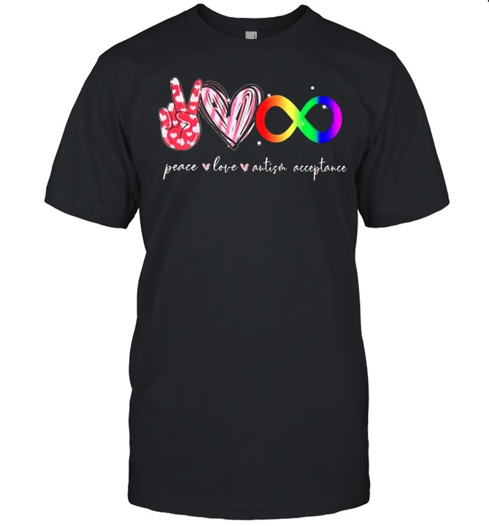 Peace love Autism acceptance shirt Classic Men's T-shirt