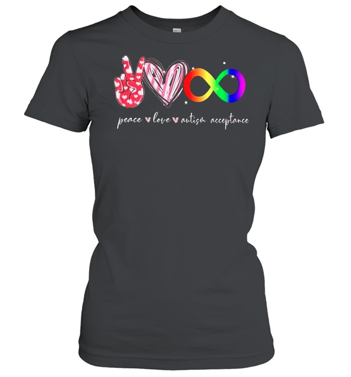 Peace love Autism acceptance shirt Classic Women's T-shirt