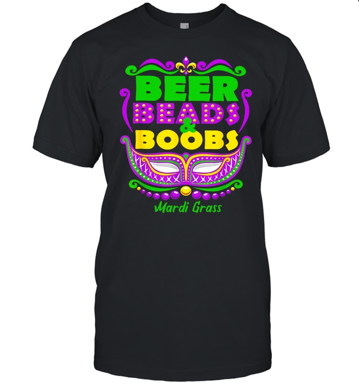 Mardi Gras Beer Beads Boobs Funny New Orleans Shirt