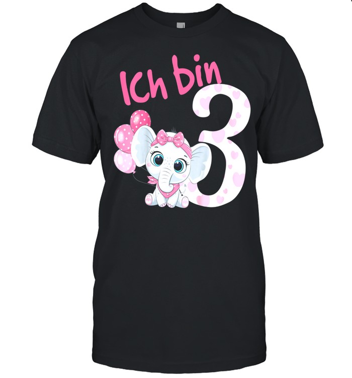 Kinder Geburtstagsshirt Süßer Elefant 3 Geburtstag Mädchen 3 Jahre shirt Classic Men's T-shirt