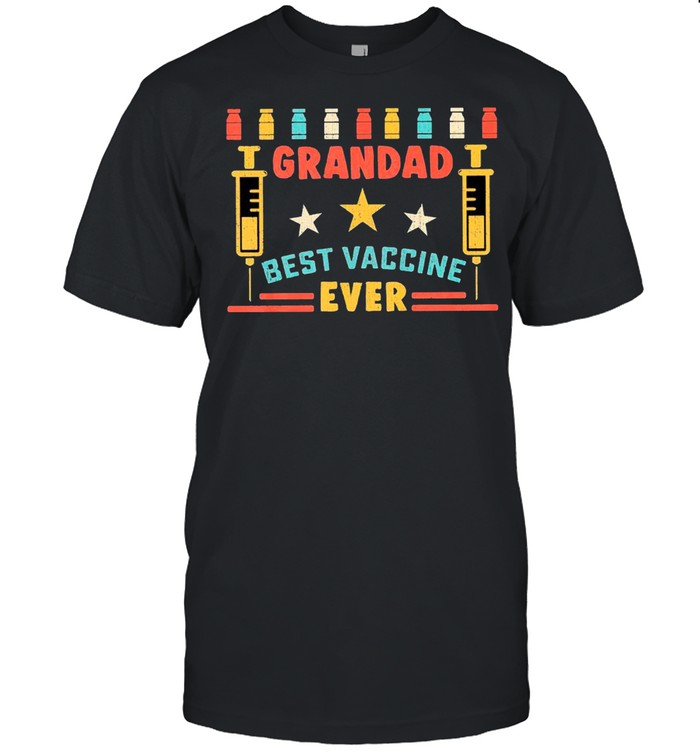 Retro Grandad Best Vaccine Ever shirt