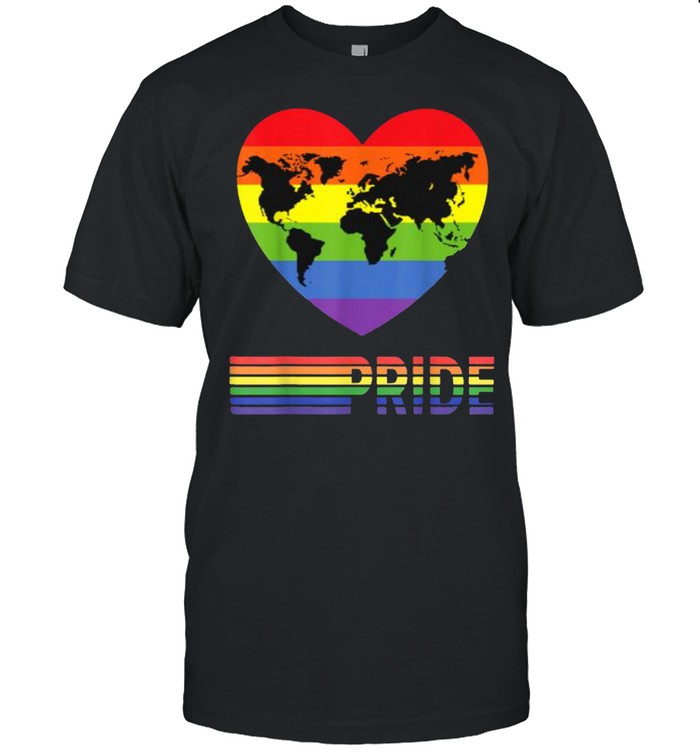 Pride Rainbow Love Earth World Lesbian T-Shirt