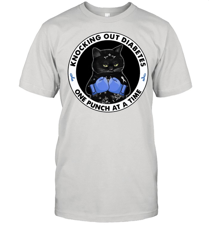 Black Cat knocking out Diabetes one punch at a time shirt