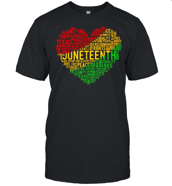Juneteenth Heart Celebration Free-ish Since 1865 Retro T-Shirt