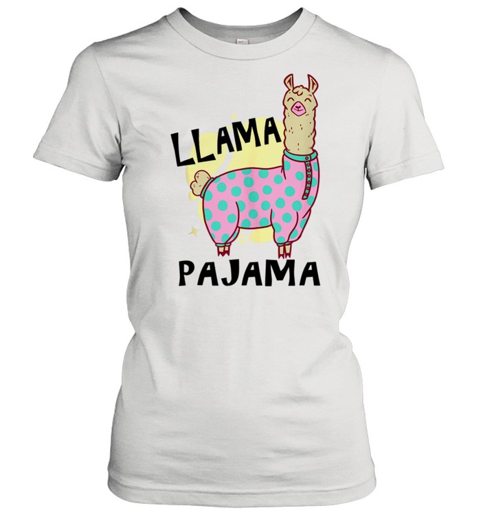 Llama Pajama a Cute Llama in Pajamas or Pyjamas shirt Classic Women's T-shirt