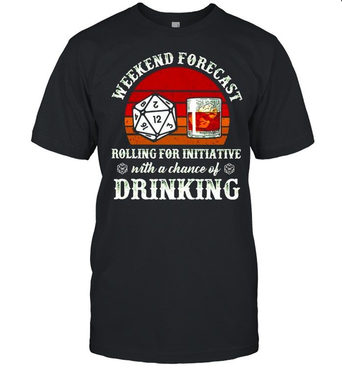 Weekend forecast rolling for initiative with a chance of drinking shirt