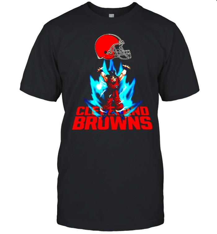 Son Goku Powering Up In Energy Cleveland Browns T-shirt Classic Men's T-shirt