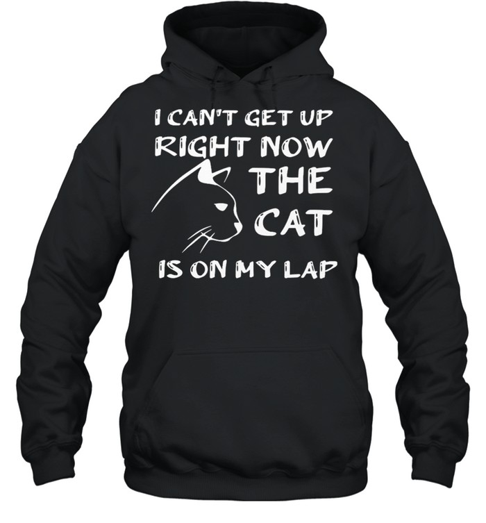 I Cant Get Up Right Now The Cat Is On My Lap shirt Unisex Hoodie