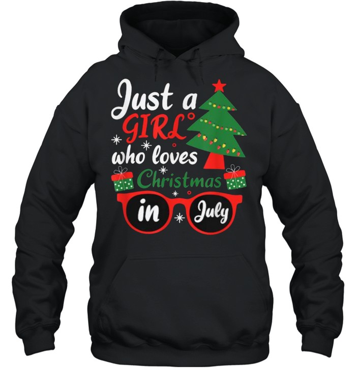 Just A Girl Who Loves Christmas In July Summer T- Unisex Hoodie