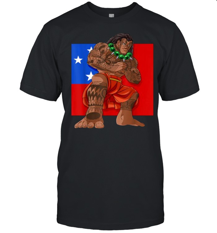 Samoan Pride Polynesian Haka Dance Samoa Flag T-Shirt