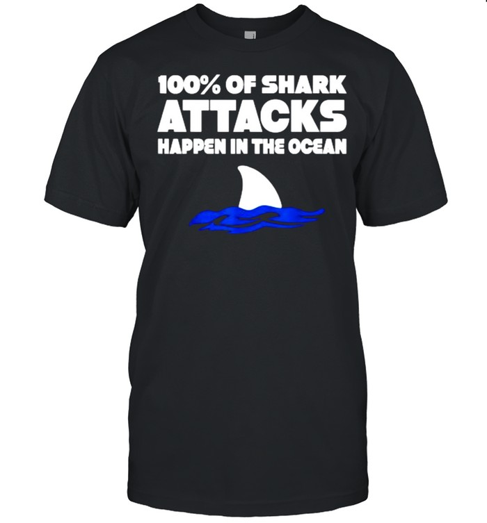 100 Of Shark Attacks Happen In The Ocean – Week Of The Shark T-Shirt