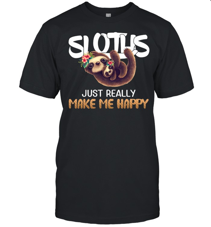 Sloths just really make me happy shirt Classic Men's T-shirt