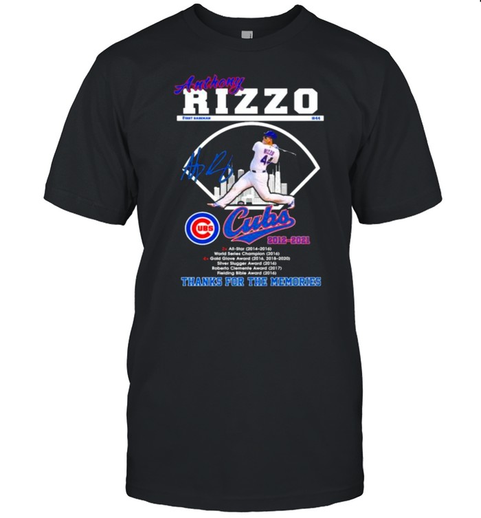 Anthony Rizzo Cubs 2012 2021 Thank You For The Memories Shirt