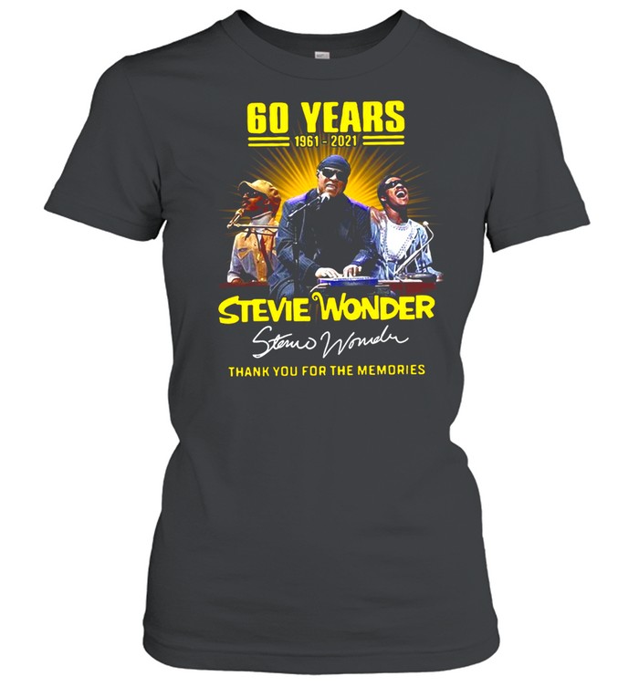60 Years 1961 2021 Stevie Wonder Signature Thank You For The Memories T-shirt Classic Women's T-shirt