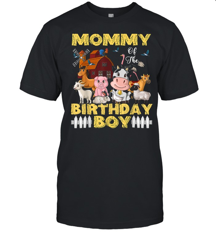 Mommy of The Birthday Boy Barnyard Farm Animals Party shirt Classic Men's T-shirt