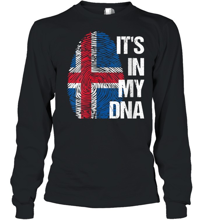 Iceland flag country dna roots heritage pride culture shirt Long Sleeved T-shirt