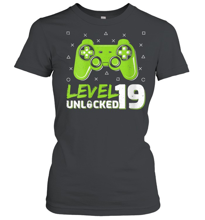 Level 19 Unlocked Video Games Gamer 19th Birthday shirt Classic Women's T-shirt