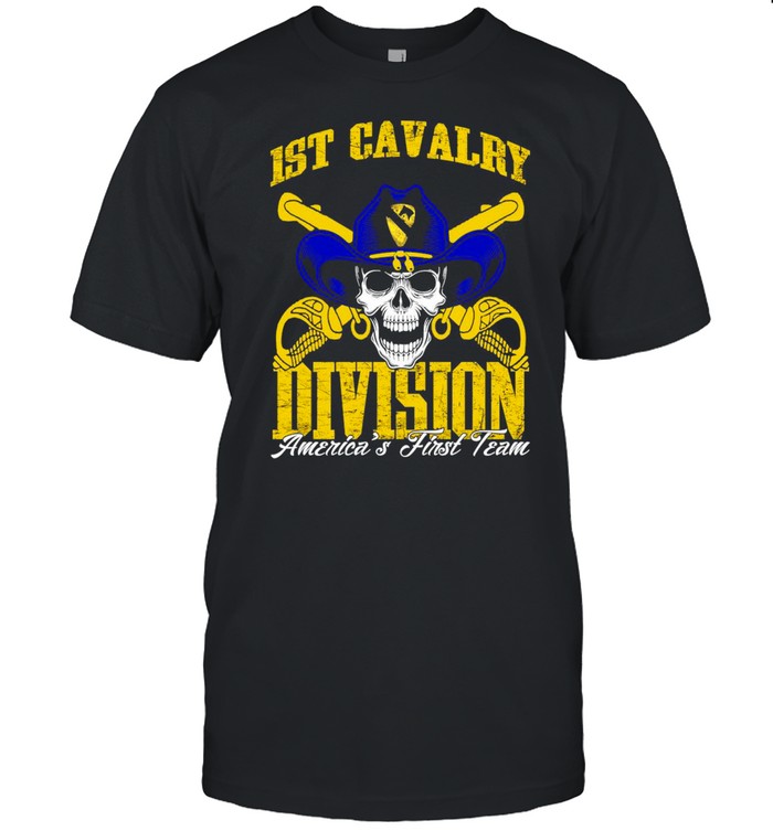 Skull 1st Cavalry Division America’s First Team T-shirt
