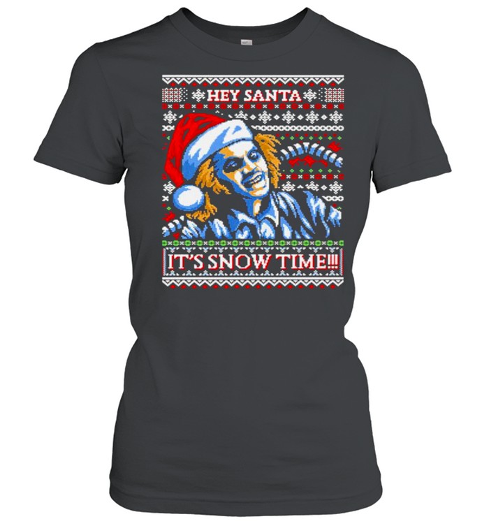 Beetlejuice hey Santa it’s snow time shirt Classic Women's T-shirt