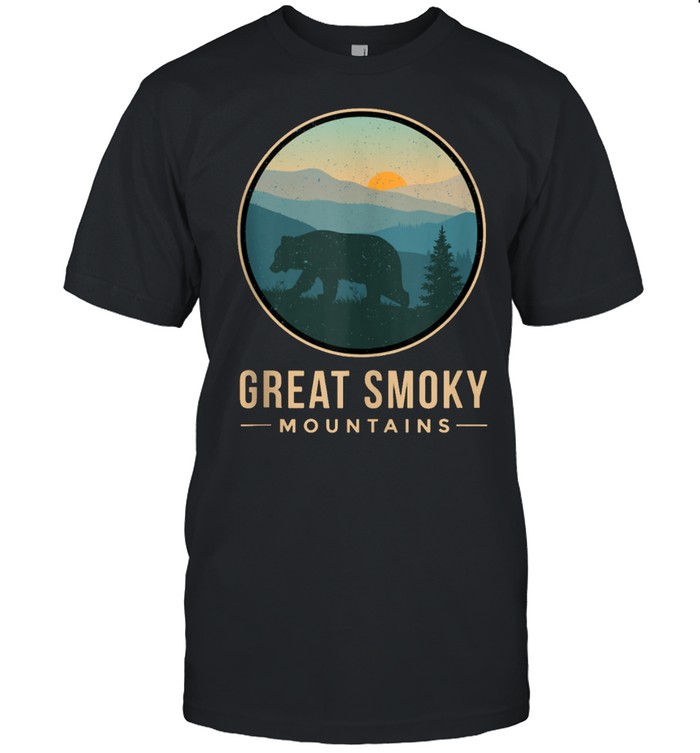 Great Smoky Mountains Shirt National Park Retro Bear shirt