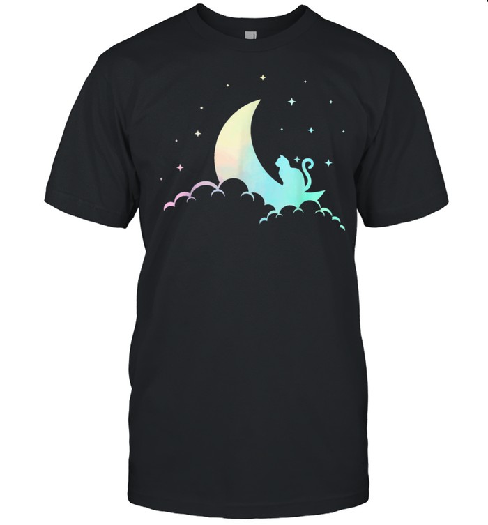 Crescent Moon Wicca Mystical Cat Pastel Goth shirt