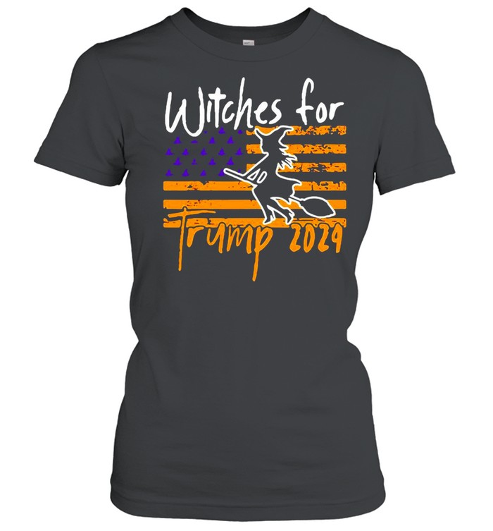 American Flag Witches For Trump 2024 Halloween T-shirt Classic Women's T-shirt