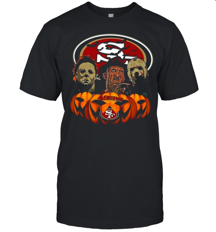 Michael Myers Freddy Krueger Jason Voorhees San Francisco 49ers  Halloween shirt
