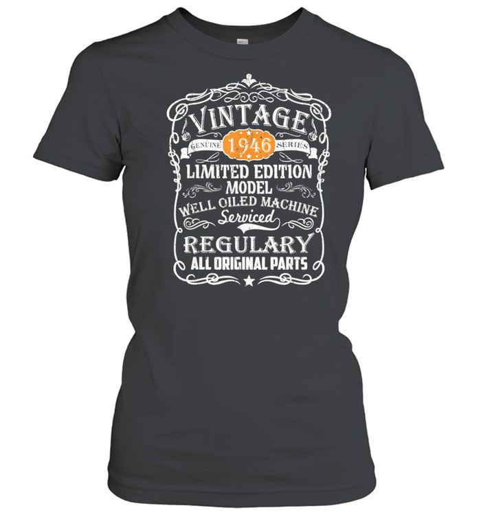 Vintage Made In 1946 Retro Classic 75th Birthday shirt Classic Women's T-shirt
