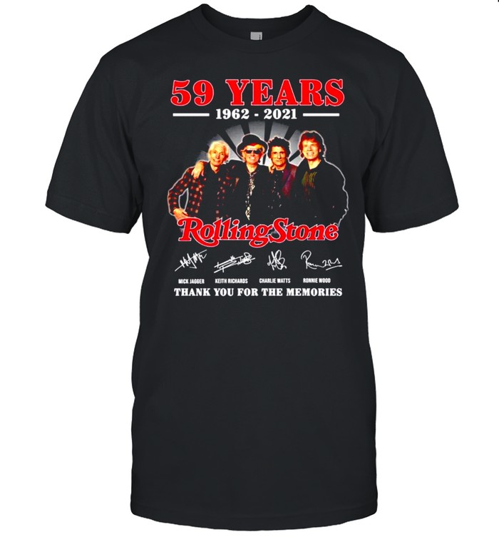 59 years 1962-2021 Rolling Stone signatures shirt