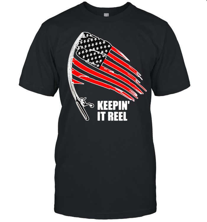 American flag fishing keepin’ it reel shirt
