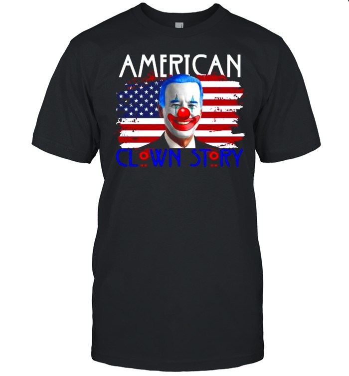 Joe Biden American Clown Story American Flag  Classic Men's T-shirt